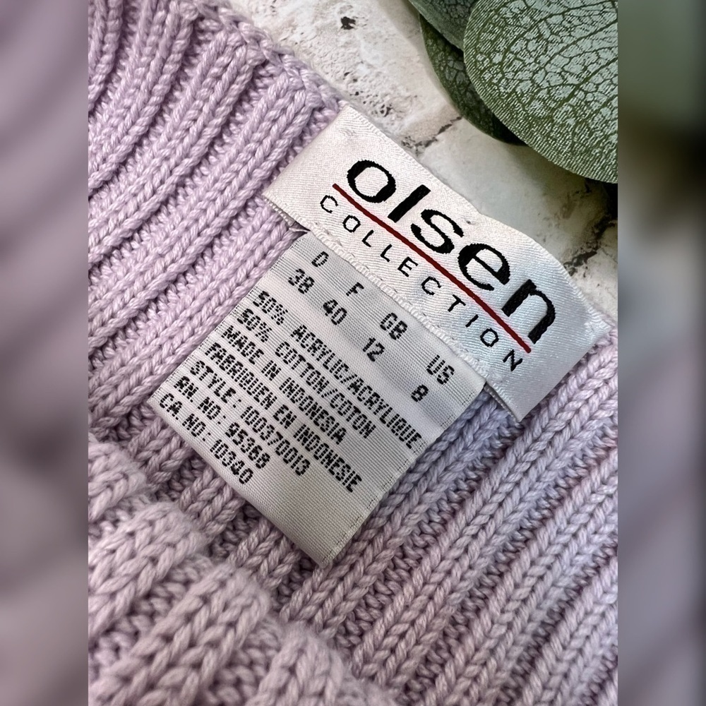 Lilac Purple Olsen Collection Sweater 💸 Womens 8 Medium - Picture 5 of 12